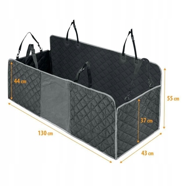 Автомобільний килимок із пластику L/XL Lampa, чорний, 44 см x 130 см