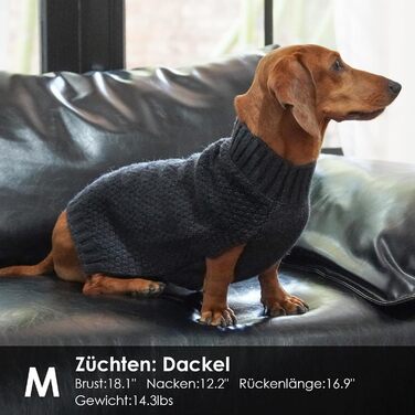 Теплий в'язаний пуловер для собак середнього розміру, пухнастий, для джек-расселів, французьких бульдогів, теплий, флісовий, сірий, розмір M