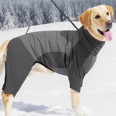 Зимовий одяг для собак: теплий водонепроникний зимовий пуховик з коміром-стійкою для малих та середніх собак, для прогулянок, хандрі, туризму, сірого кольору, розмір L