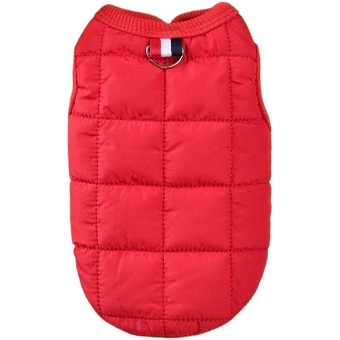 Тепла та вітрозахисна куртка для цуценят на зиму (червона, L)
