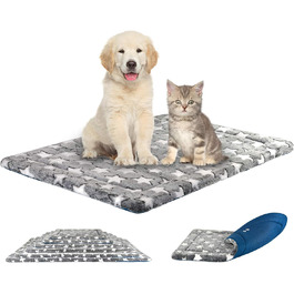 Кросер ліжко для собак середнього розміру, 76x51 см, з підстилкою, літо/зима, м'яке, до 20 кг