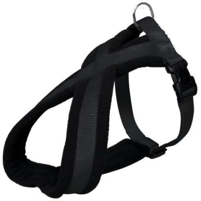 Шлейка для собак TRIXIE Premium Touren M, чорна, розмір M (45–80 см), 25 мм - спортивна, з м'якою підкладкою, регульована
