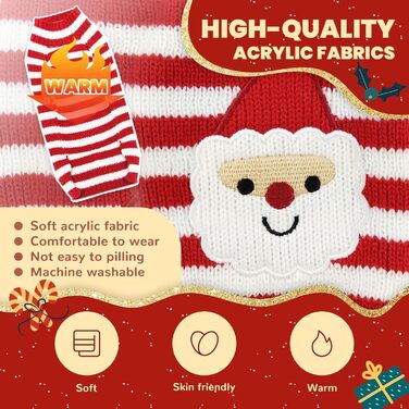 Пуловер для собак у стилі вінтаж, теплий пуловер для такс та інших порід, ідеальний для святкування Різдва, Хелловіну та Нового року. Нарядний пуловер середнього розміру (M), червоно-білий сніговик