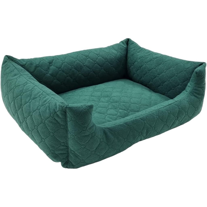 Ліжко для собак та котів Odolplusz, зелений, розмір M (70 x 60 см) | М'яке ліжко-корзина з бортиками