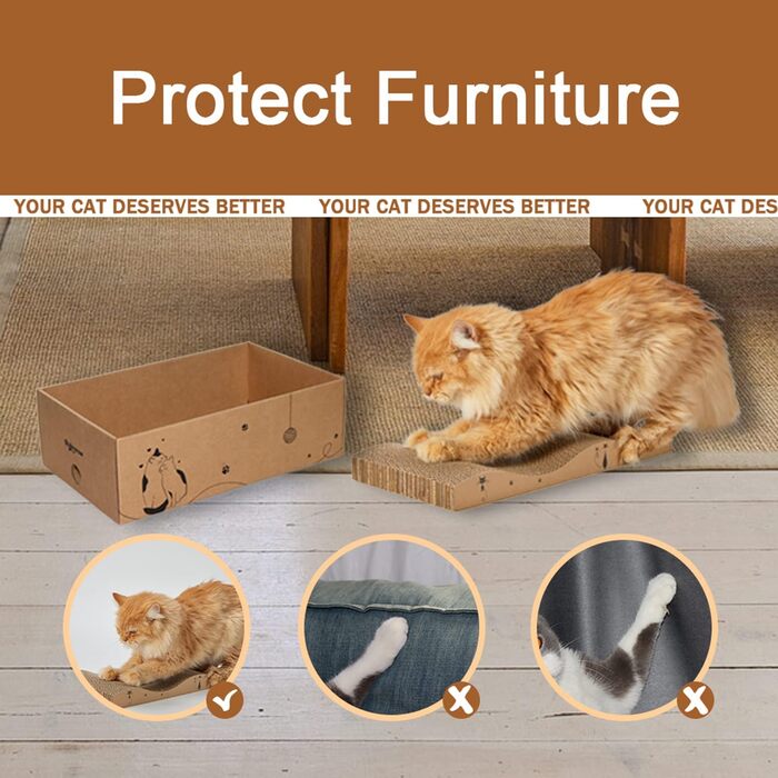 Дошка для дряпання котів RUBMEOW, 5 шт., двостороння, з котячою м'ятою, міцна, для дому