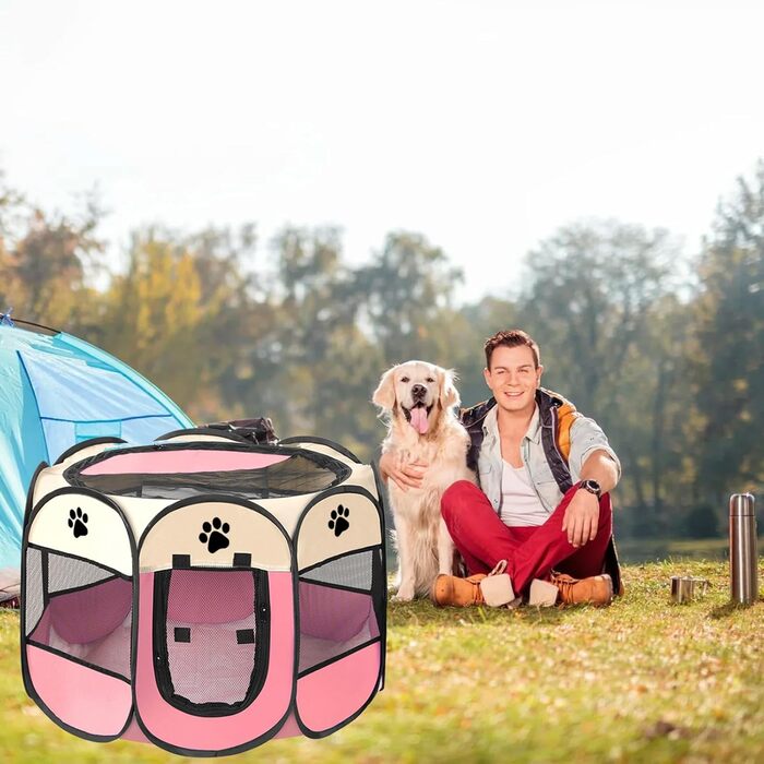 Клітка-вигул для цуценят та котів, сіра, SAC2409035