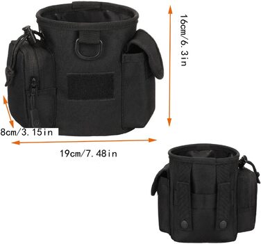 Сумка-мішечок для ласощів для собак: навчання, полювання, Airsoft, іграшки. Чорний колір