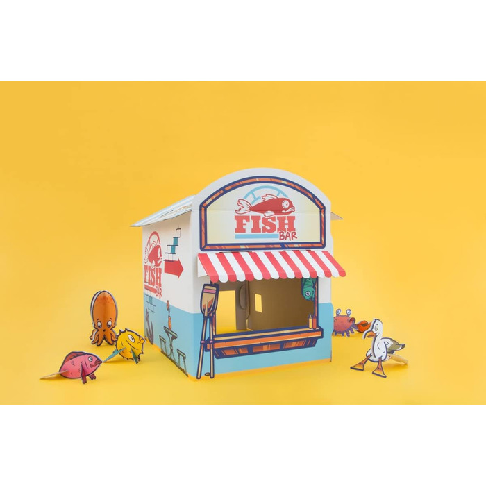 SUCK UK Картонна іграшка-подряпування для котів | Іграшка для котів | Картонний кігтетоп | Кіт | Коти | Картон для дряпання (Кіоск)