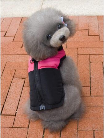 Зимовий теплий одяг для собак Ectkuee: водонепроникний пуховик для собак (рожевий, L)