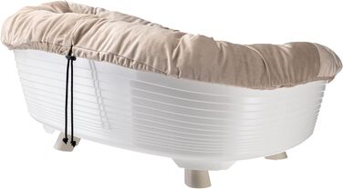 Підвищене ліжко для собак та котів Ferplast Throne, з бавовняним матрацом, біле, 61,5 x 45 x 26 см