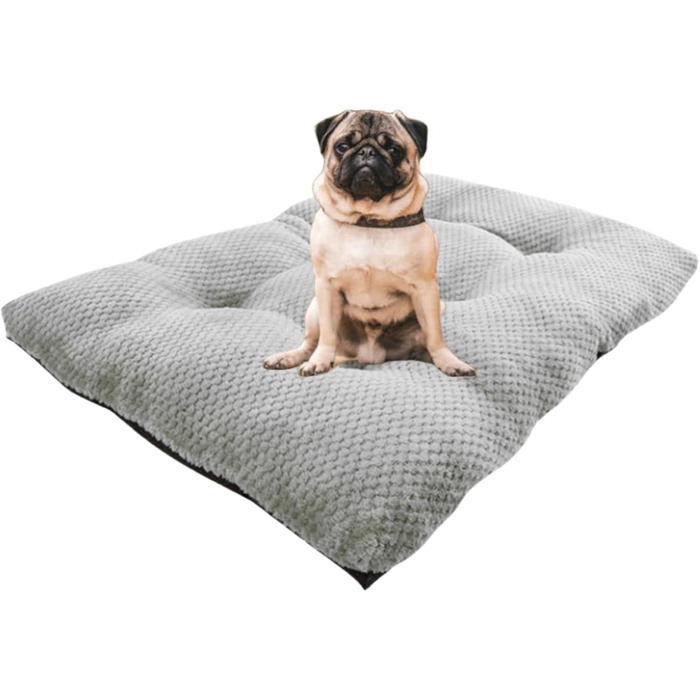Килимок для лежанки в переносці для собак Feky, 55x40 см, сірий. Підходить для дрібних, середніх та великих собак, цуценят. Нековзна підкладка.