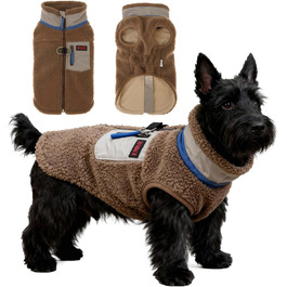 Теплий зимовий одяг для собак: куртка, пуловер, світшот (колір коричневий, розмір M)