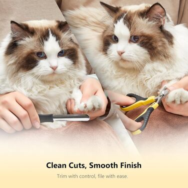 Професійний обрізчик кігтів для котів Thunderpaws з заостреним ножем та пилочкою, підходить для котів та дрібних тварин