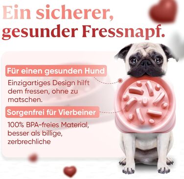 Миска для собак від ковтання велика | Повільне та здорове харчування, Slow Feeder, сприяє травленню, запобігає блювоті, неслизьке дно, миска для собак, для великих та XXL собак