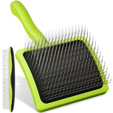 Пекют Лікер Бьорте Профі: щітка для собак, видаляє підшерсток, ковтуни. Підходить для пуделів, тедді, кокапу. Довжина щетини 25 мм