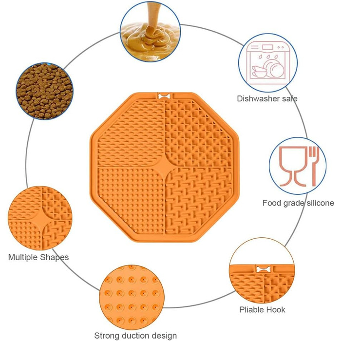 Лежанка-заспокійлива для собак з присосками (2 шт.) - блакитний та помаранчевий кольори