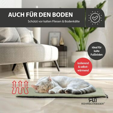 Кішка лежанка для вікна з підігрівом | М'яке ліжко для котів з нековзною підкладкою | Зроблено в ЄС | Розмір 2 (90 x 29 см) | Салвія