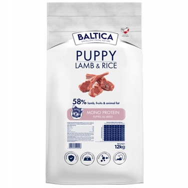 Гіпоалергенний корм для цуценят Baltica з ягнятиною, 12 кг