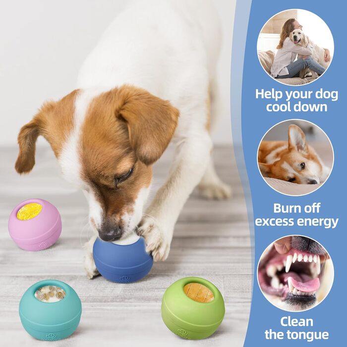 Інтерактивна іграшка-заспокійник для собак, з можливістю заповнення, для тривалої розваги, морозостійка, безпечна для здоров'я (блакитно-зелений)