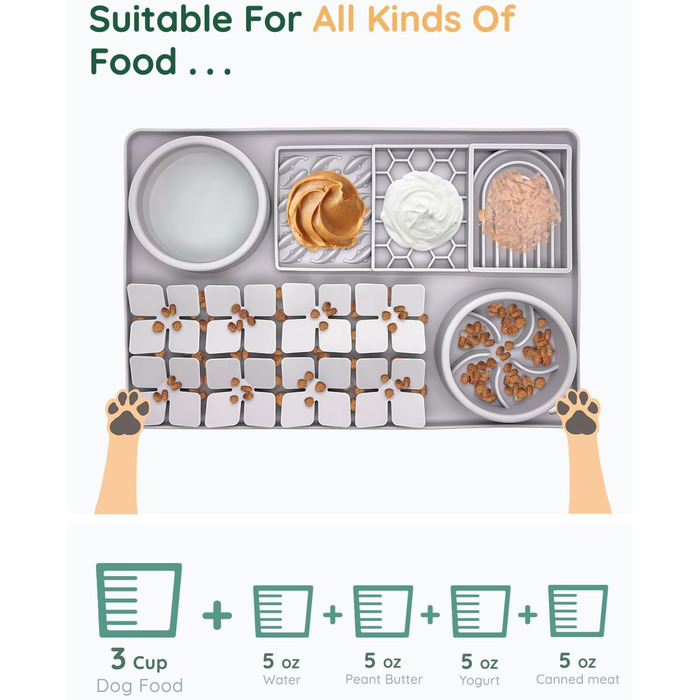 Миска для повільного годування, силіконовий килимок від протікання з присосками для собак та котів, килимок для нюхання, іграшка-головоломка для нудьгуючих цуценят, інтерактивна миска для повільного годування