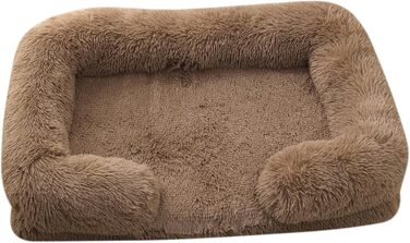 Килимок для собак великих порід, неслизький, для котів середніх порід, класична подушка для собак, можна прати, м'який килимок для собак, м'яке ущільнення, для балкона, вітальні, подорожей (Коричневий, L)