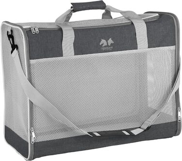 Сумка-переноска для собак та котів Equicani® 55x40x23 см, сіра | Легка, складна, з сіткою та зручним ременем