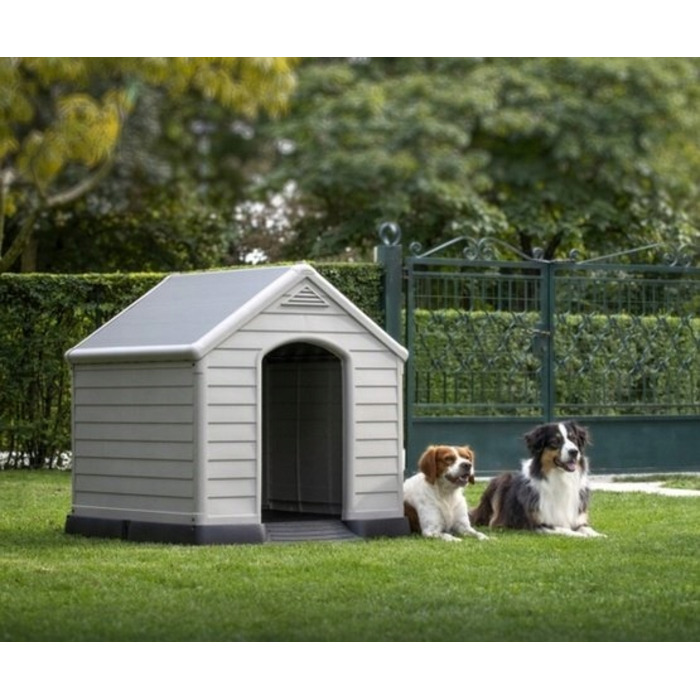 Будка для собак Curver з пластику, зовнішні розміри 99 x 95 x 99 см