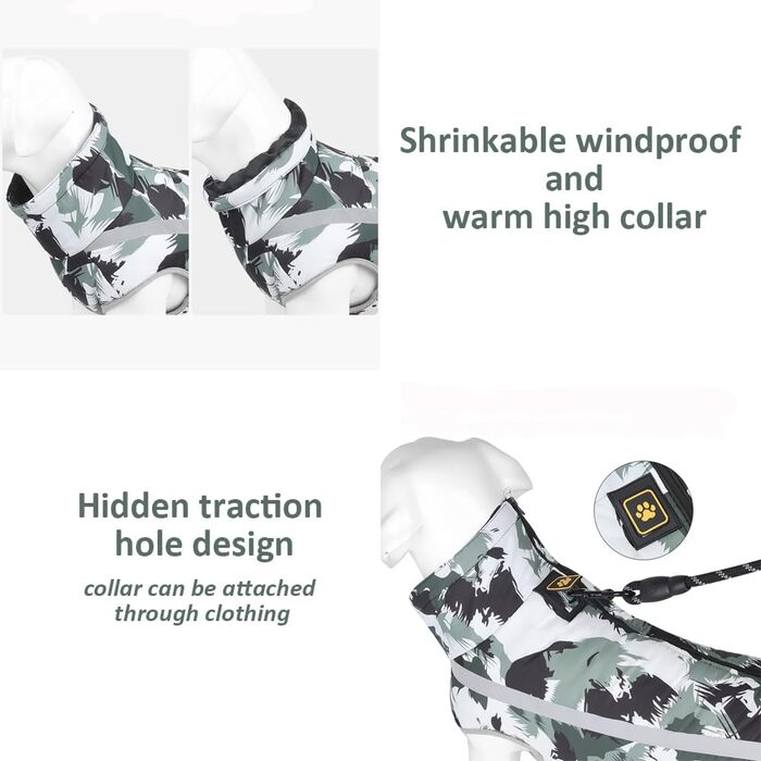 Зимовий одяг для собак: теплий пуловер та куртка для середніх та великих собак (2XL)