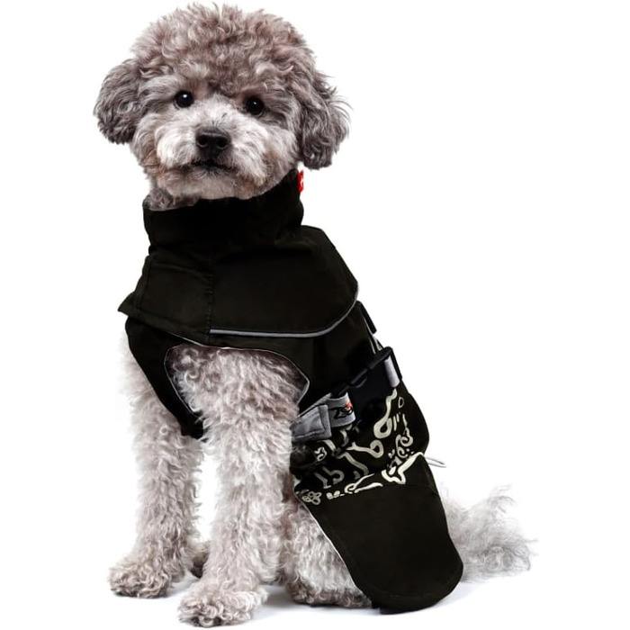 Зимовий одяг для собак, водонепроникний та дихаючий | Теплий зимовий одяг для собак для екстремального холоду (-20°C) | Яскраво відбиваючий та повністю регульований для комфорту та безпеки (30см)