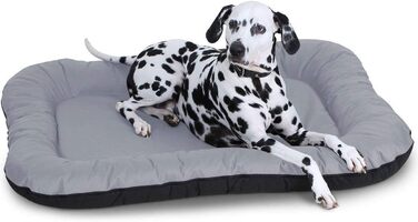 Водонепроникне лежак для собак Knuffelwuff Lucky XXL 118x85 см, нейлоновий, знімний чохол, сірий, для великих і малих порід, для дому та вулиці