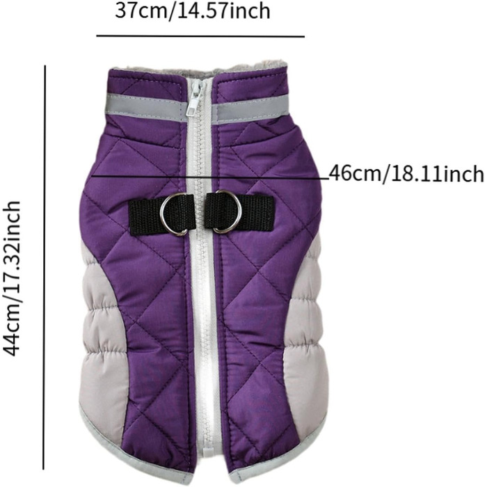 Водонепроникний зимовий одяг для собак Milageto: тепла жилетка для малих, середніх та великих собак, XL
