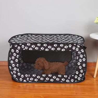 Переносне ліжко для домашніх тварин YPREWY: складана переноска для собак та котів, для маленьких собак та цуценят, прямокутна модель, з двома блискавками