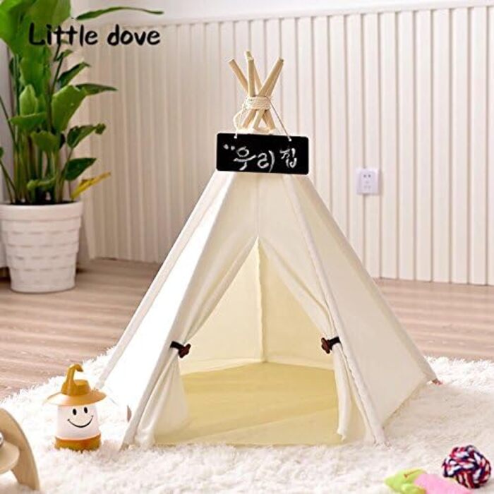 Крісло-гніздо для собак та домашніх тварин, біле. Знімний матрац, з мереживом, миється.