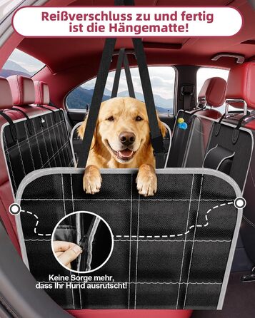 Накладка на сидіння автомобіля для собак, 100% водонепроникна, захист від подряпин, універсальна для легкових автомобілів, вантажівок та SUV, з захистом боків та вікном для спостереження