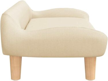 Ляжка для собак, м'яка, з подушкою, диванчик для маленьких собак та котів, тканина, кремовий колір