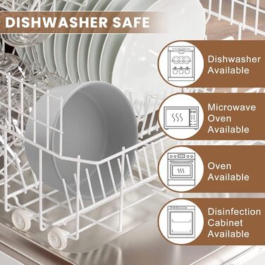 Миска для собак з кераміки з бамбуковим тримачем, сірого кольору, 20,5 см