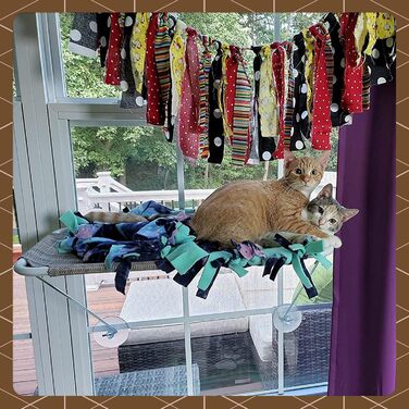 Кіт-гамак для вікна LSAIFATER 360° з металевими опорами, чорний