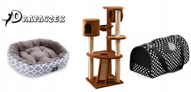 Ігровий комплекс для котів XXL: будинок-вежа з дряпачками, 185 см