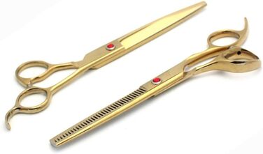 Набір професійних ножиць для грумінгу домашніх тварин 7.0 дюймів (4 шт.) з нержавіючої сталі - для собак та котів