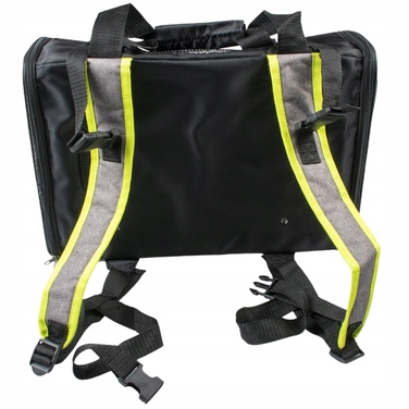 Переноска для собак та котів Duvo+ XS — чорна тканинна + шлейка