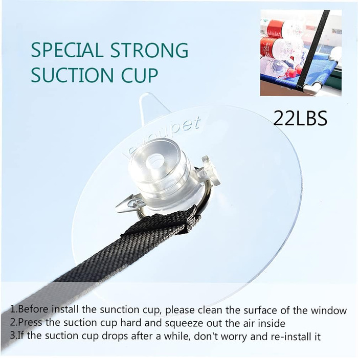 Котів гамак для вікна Decdeal, дихаючий, для сонячних ванн, до 10 кг, чорний