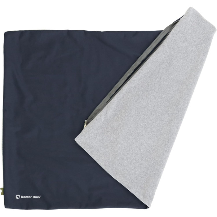 М'яке ліжко для собак великих порід Doctor Bark GreenLabel, XL, зелене/короїдний синій, легко миється