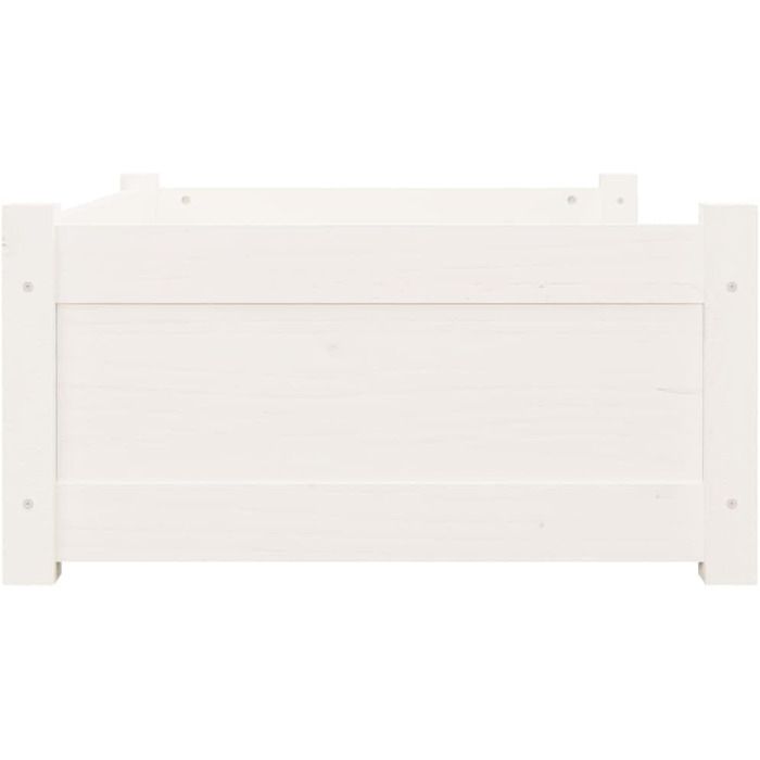 Ляжка для собак, біла, 75,5x55,5x28 см, з масиву сосни, корзина для собак, собаче ліжко, vidaXL