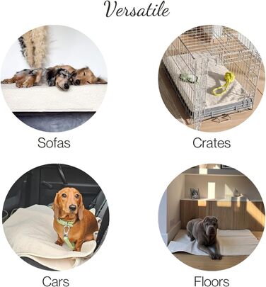 Водонепроникна лежанка для собак, флісова, розмір L, 104 x 69 см, для дивана, кімнати, авто, подорожей, сіра