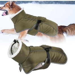 Теплий зимовий пуховик для собак - утеплений, на блискавці, для малих та середніх порід, як ізоляція від холоду (F, One Size)