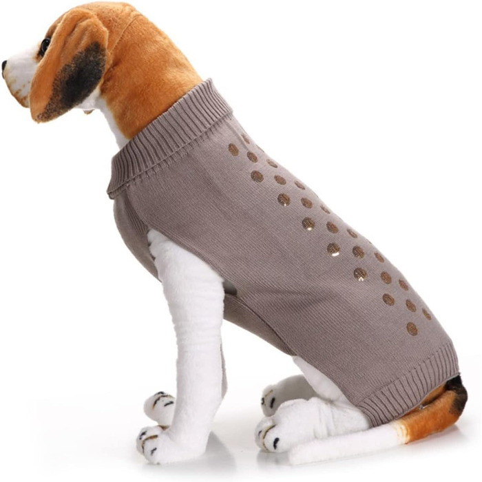 Теплий одяг для собак Angoiy Strickpuover - зимовий пуловер для собак, сірий, XXL
