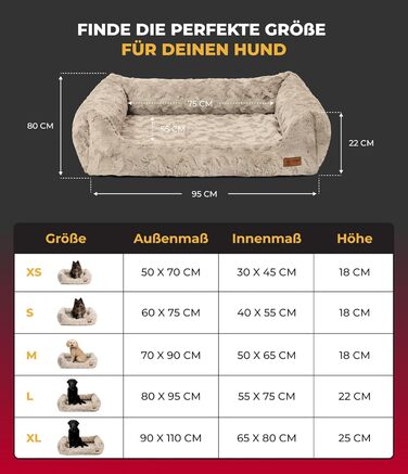 Ортопедичне ліжко для собак HS-Hundebett® Deluxe Exklusiv S (60x75 см) з Memory Foam та антиковзаючою основою. Виготовлено в Німеччині. Можливість прання.