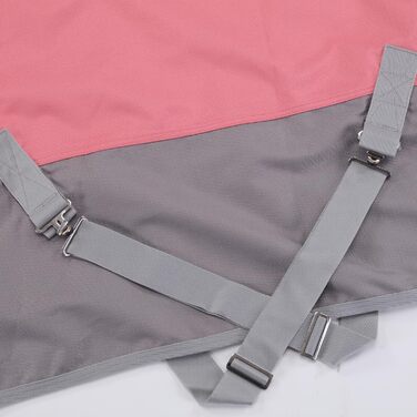 Водонепроникна прогулянкова попона для лошадей 1200D, дихаюча дощовик-накидка без наповнення (0г), чорно-червона, 165 см