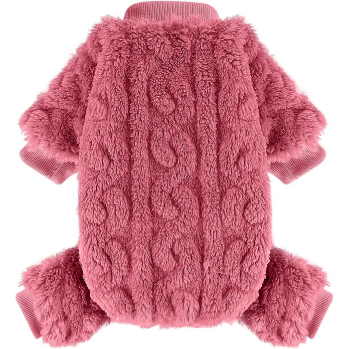 Пуловер для собак, фліс, теплий одяг для маленьких собак, котів, дівчаток та хлопчиків, піжами для чихуахуа (X-Small, Рожевий)