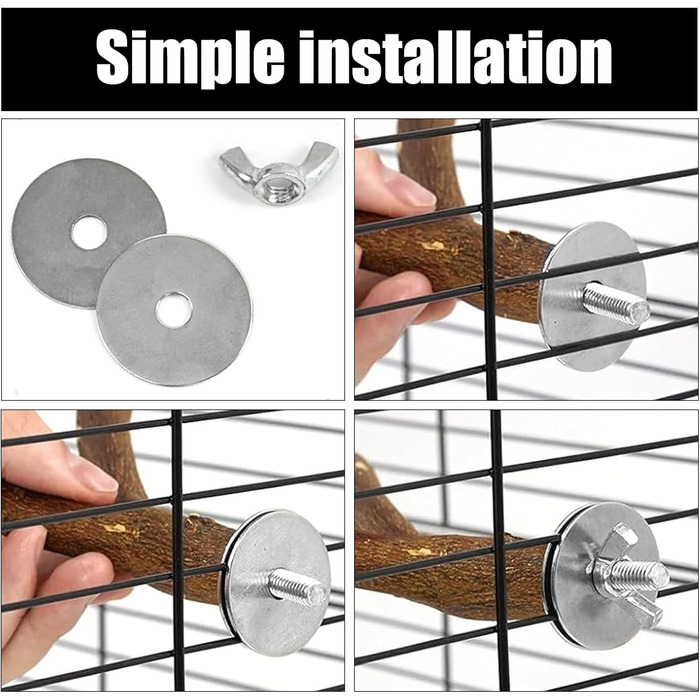 Натуральні гілки-стійки для птахів Allazone (5 шт.) - іграшки для папуг та інших птахів
